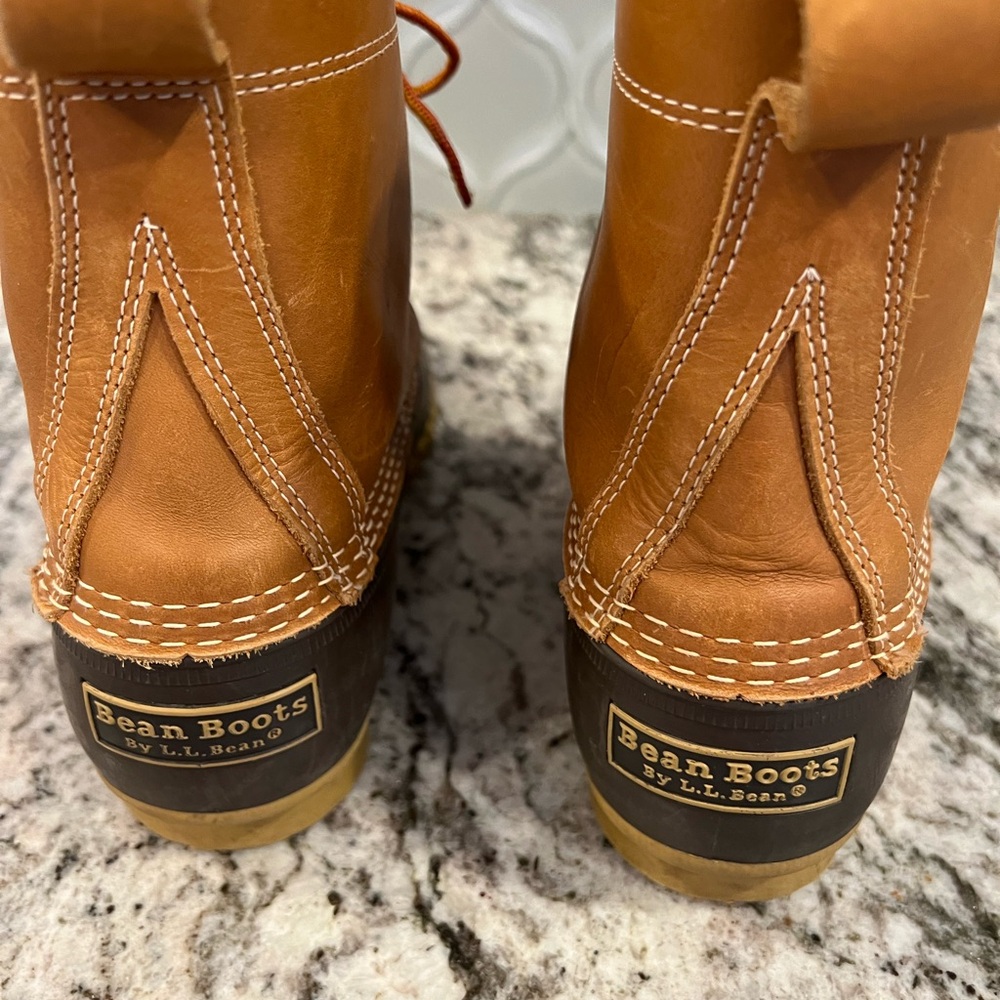 L.L. Bean Brown and Black Men's Duck Lace-Up Boots sz 10 - Picture 3 of 6